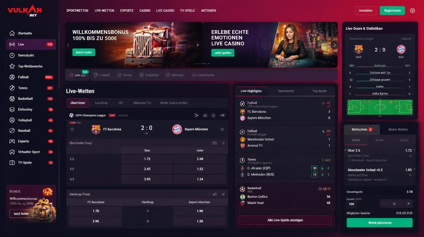 Eleganter Live-Dealer Tisch mit Roulette und Blackjack