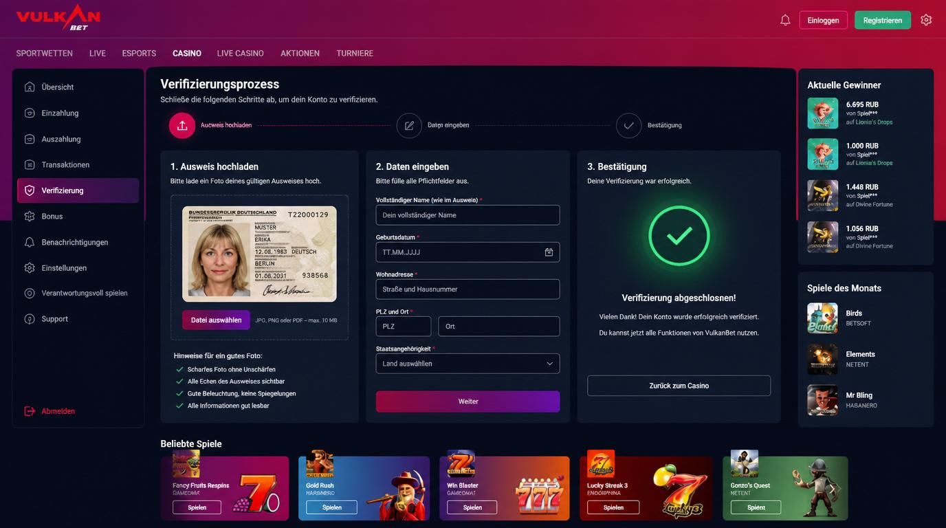 Klarer Verifizierungsprozess